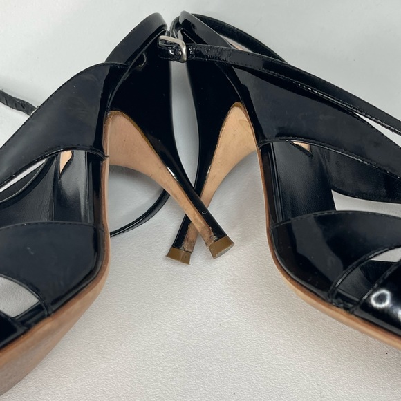 Rupert Sanderson Peep Toe High Heel Black Sandal - Picture 13 of 13
